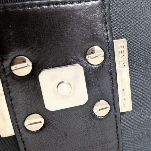 FENDI Black Napa Leather Slim Crossbody Bag - Picture 8 of 14